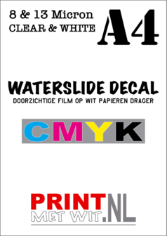 Waterslide decal - White