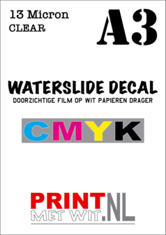 A3 Waterslide decal in CMYK - 13 Micron