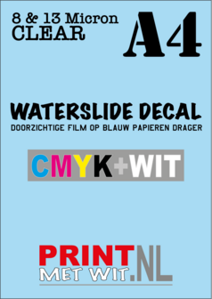 A4 Waterslide decal - Transparant