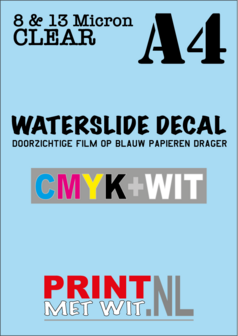 A4 Waterslide decal - Clear